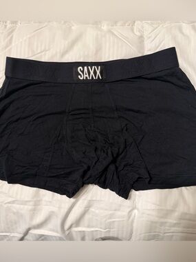 Saxx Black Men's Boxer Briefs with Branded Waistband